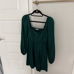 Abercrombie & Fitch Emerald Green Silk Dress
